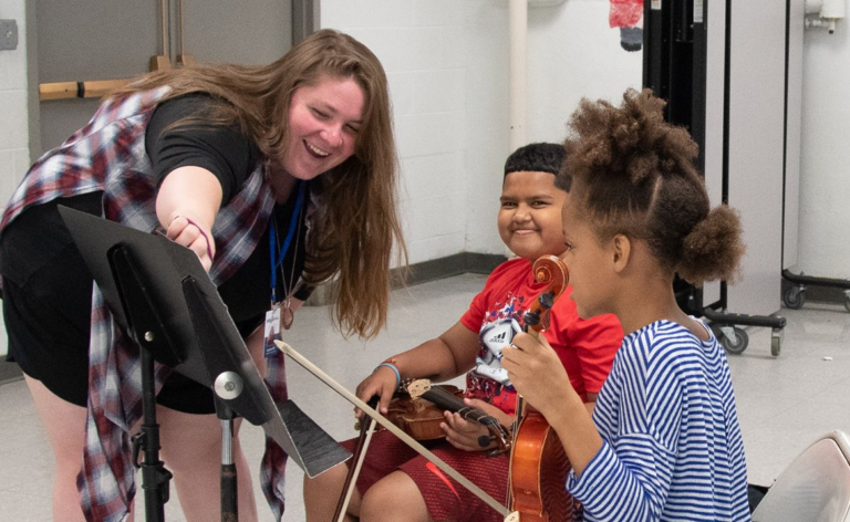 ESYO Staff working with Students