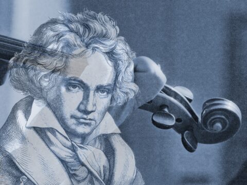 violinist playing with beethoven